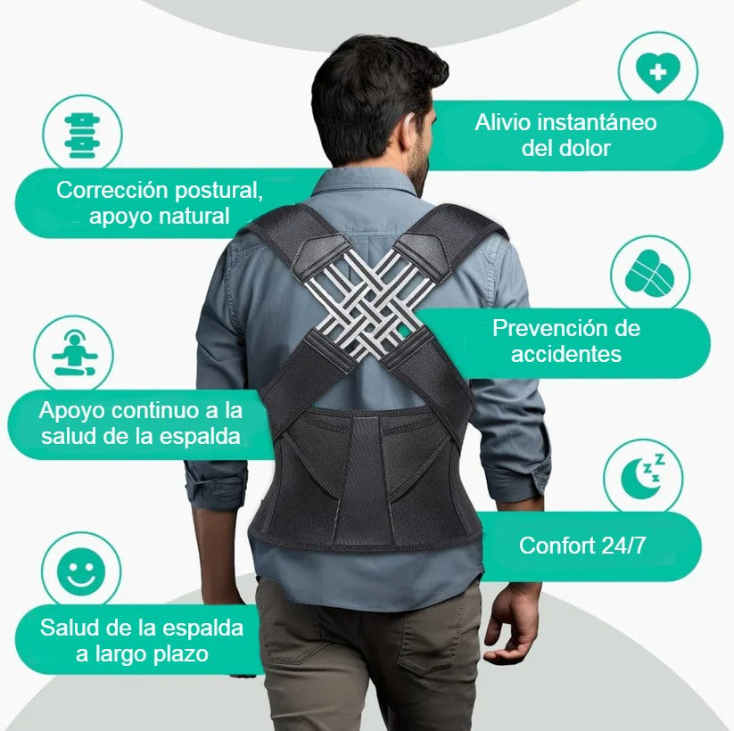 CORRECTOR DE POSTURA UNISEX NEGRO