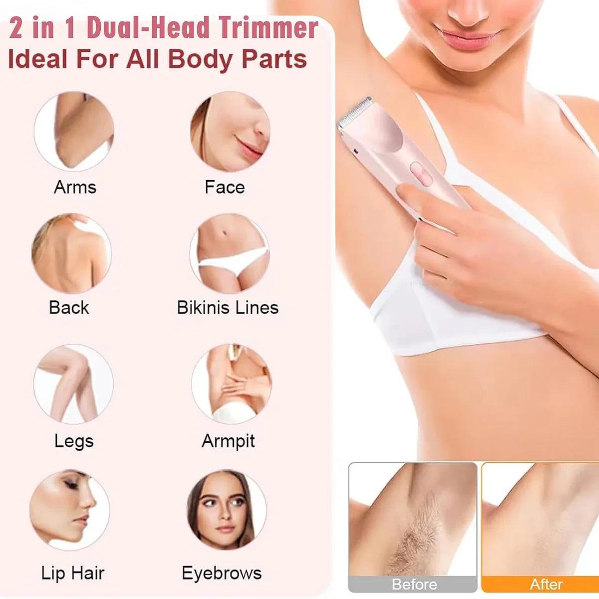 ForeverComfortable 2‑in‑1 Shaver & Bikini Trimmer