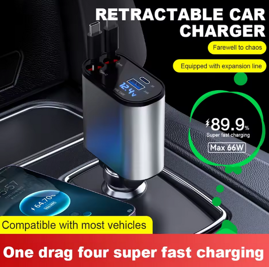 CARGADOR PARA AUTO 4 EN 1